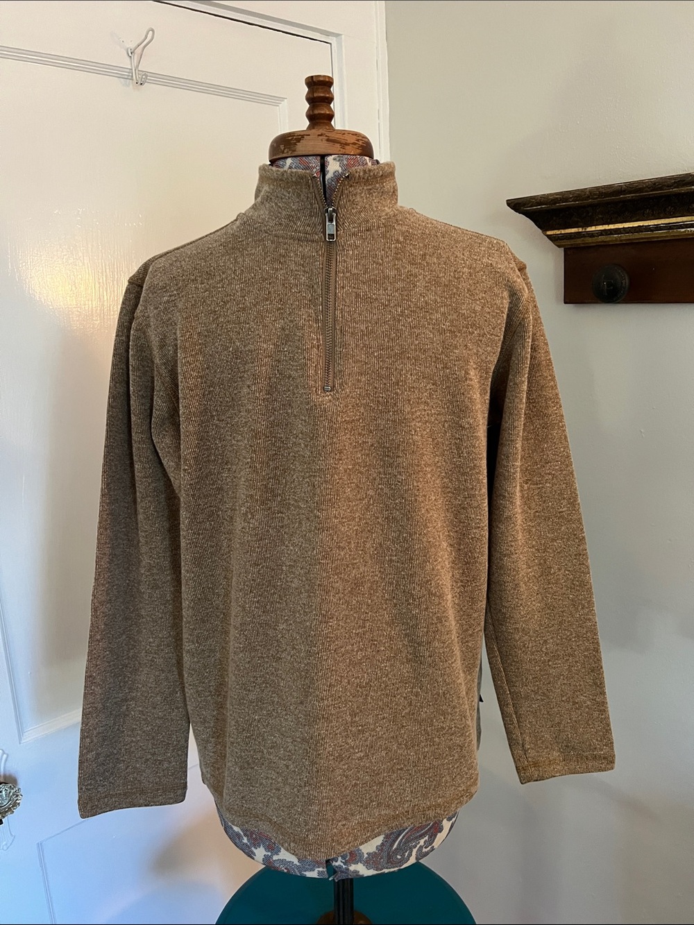 Men's GAP Half-Zip Pullover Sweater - Brown